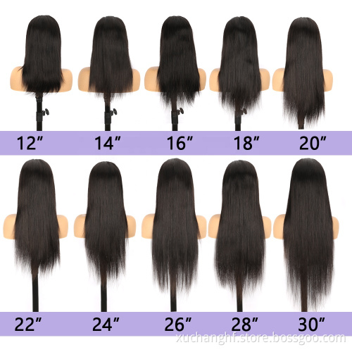 13X4 Transparent Swiss Lace Front Wig Vendor 150% Density Glueless Brazilian Straight Virgin Human Hair Wigs For Black Women